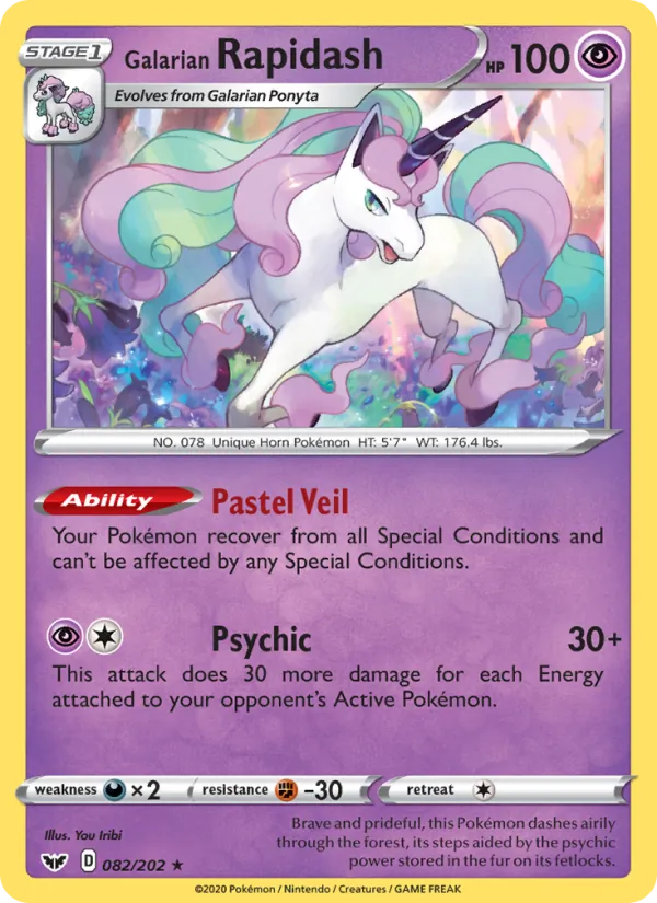 Galarian Rapidash 82 · Sword & Shield