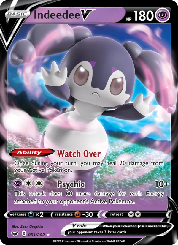Indeedee V 91 · Sword & Shield