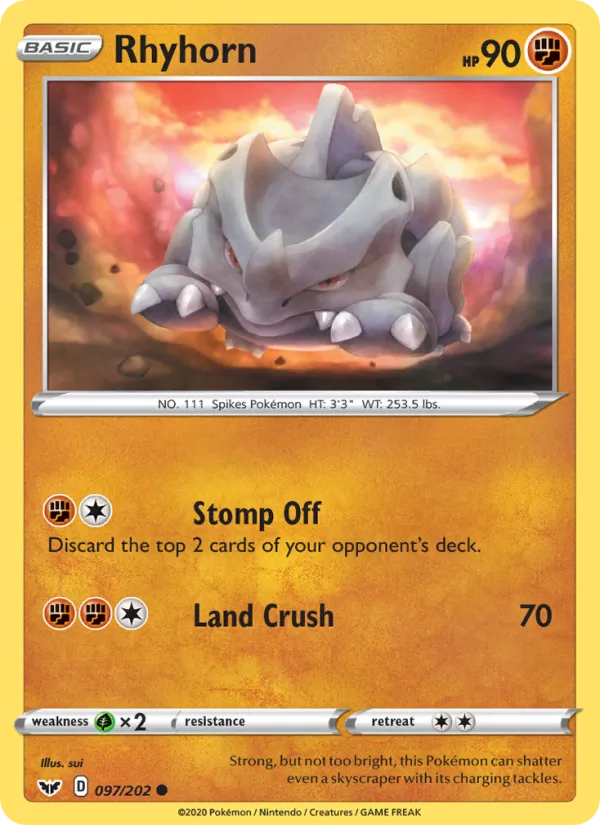 Rhyhorn 97 · Sword & Shield