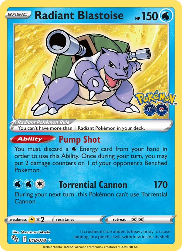 Radiant Blastoise 018 · Pokémon GO