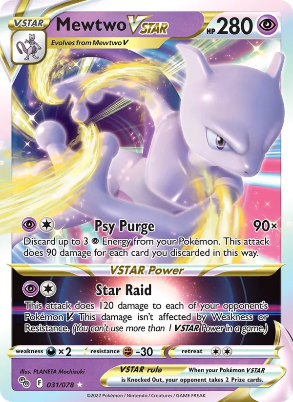 Mewtwo VSTAR 031 · Pokémon GO