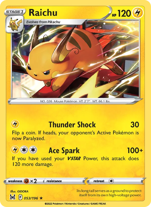 Raichu 053 · Lost Origin