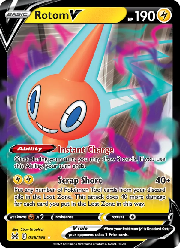 Rotom V 058 · Lost Origin