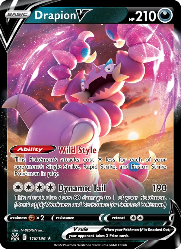 Drapion V 118 · Lost Origin