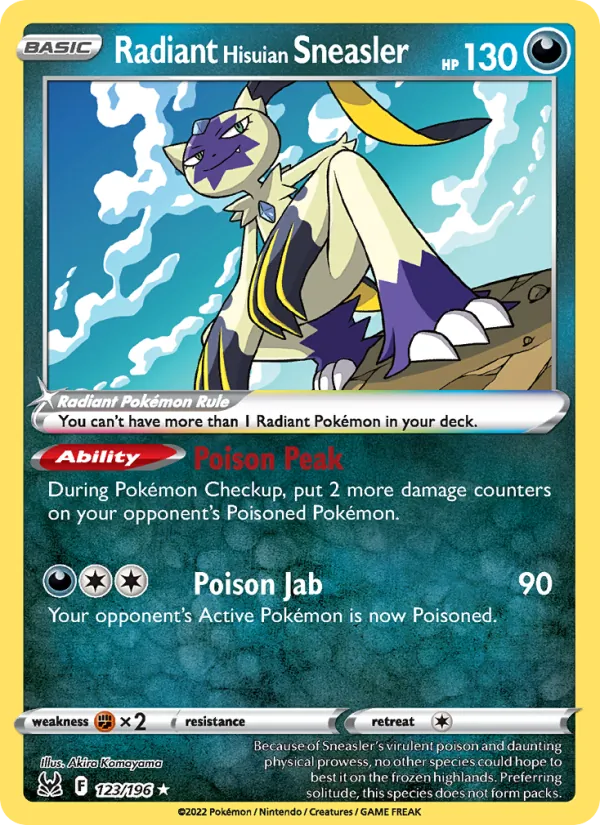 Radiant Hisuian Sneasler 123 · Lost Origin