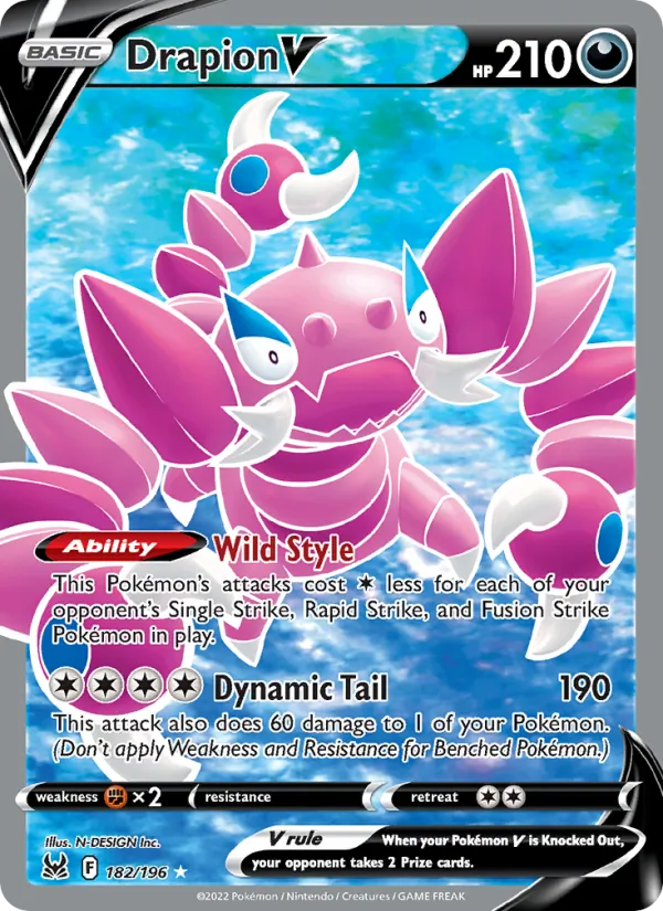 Drapion V 182 · Lost Origin