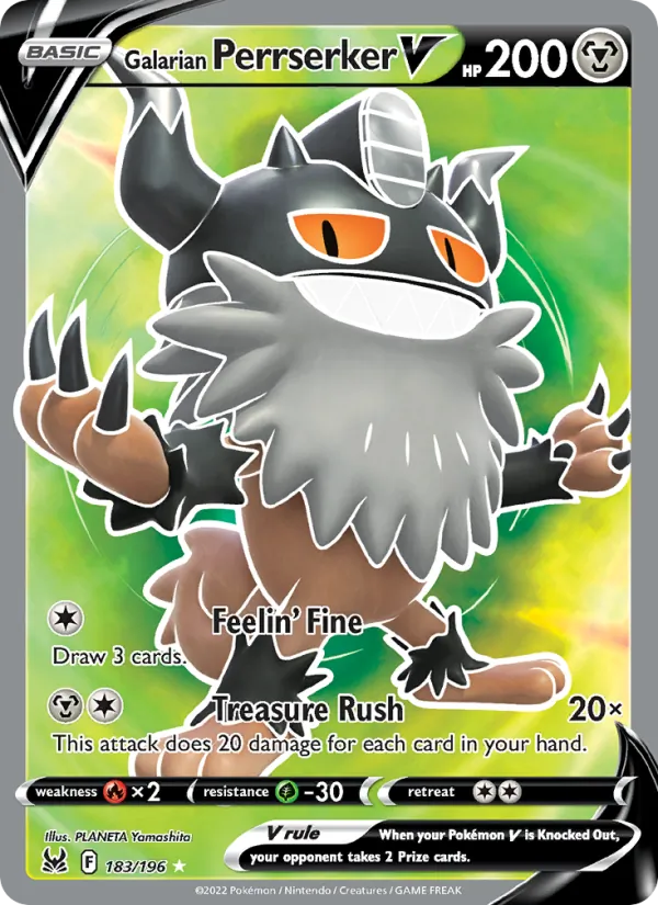 Galarian Perrserker V 183 · Lost Origin
