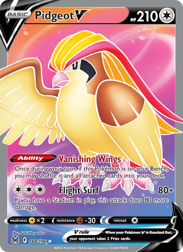 Pidgeot V 188 · Lost Origin