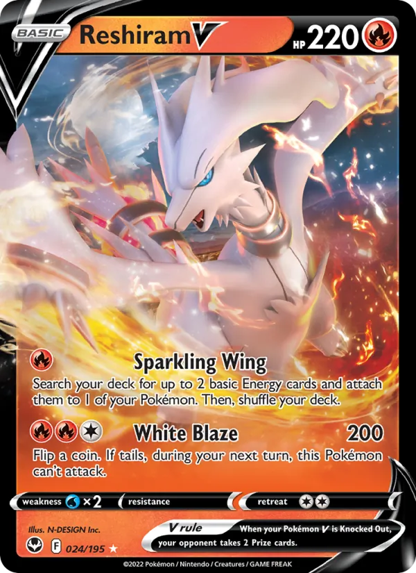 Reshiram V 024 · Silver Tempest