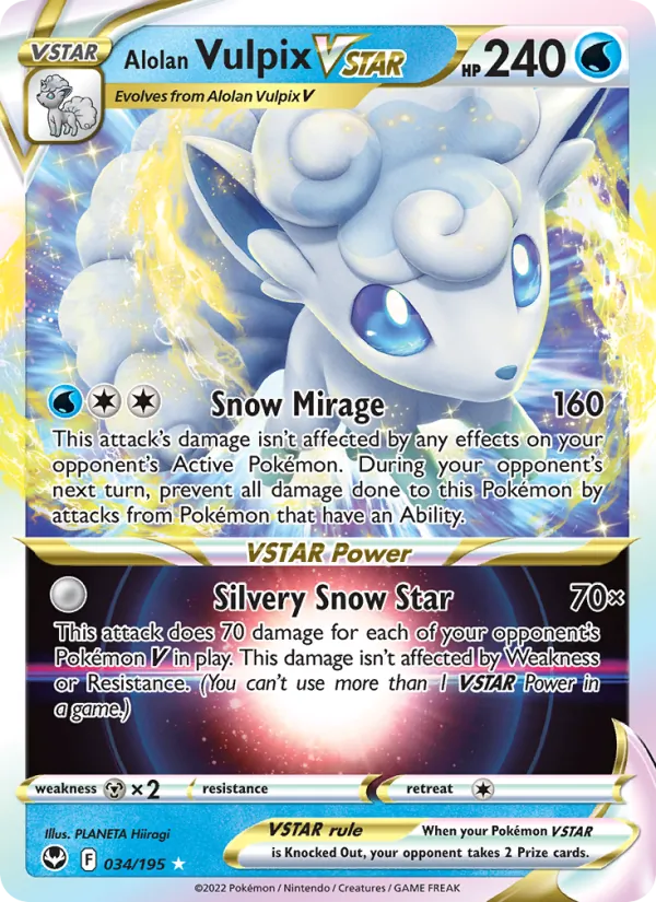 Alolan Vulpix VSTAR 034 · Silver Tempest