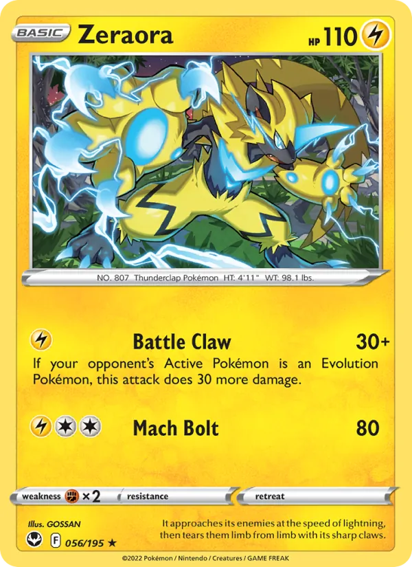 Zeraora 056 · Silver Tempest