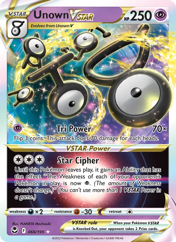 Unown VSTAR 066 · Silver Tempest