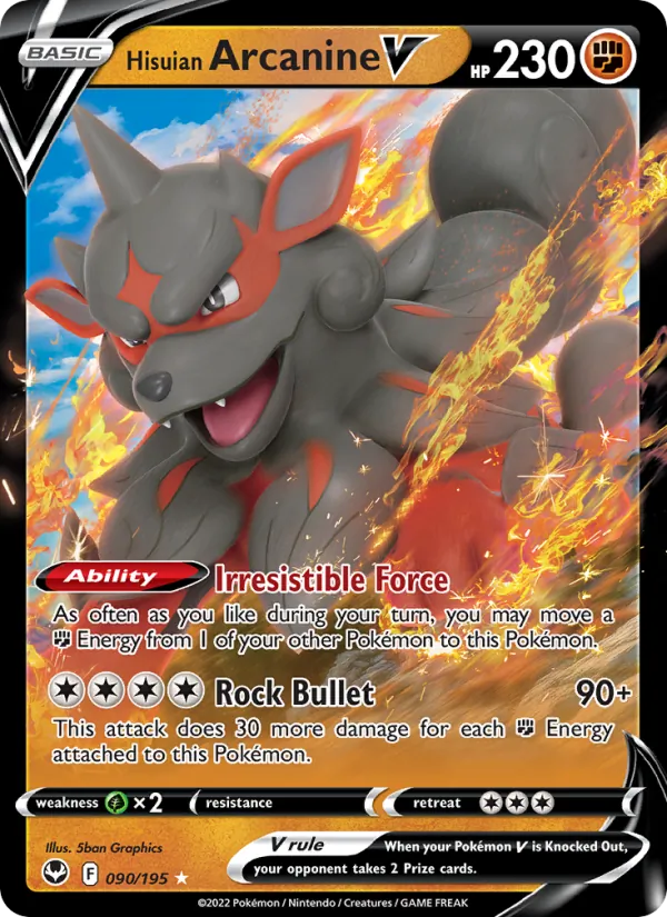Hisuian Arcanine V 090 · Silver Tempest