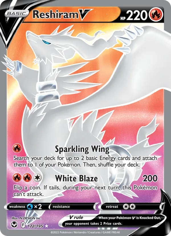 Reshiram V 172 · Silver Tempest