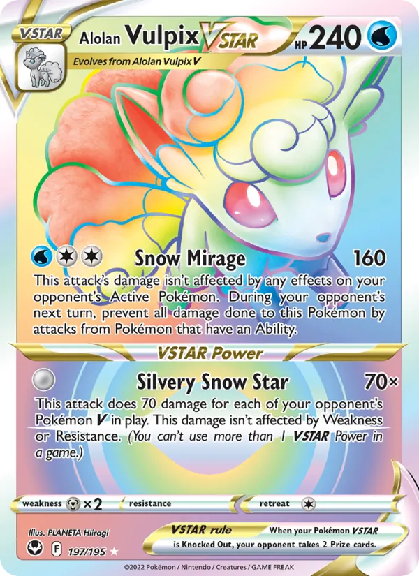 Alolan Vulpix VSTAR 197 · Silver Tempest