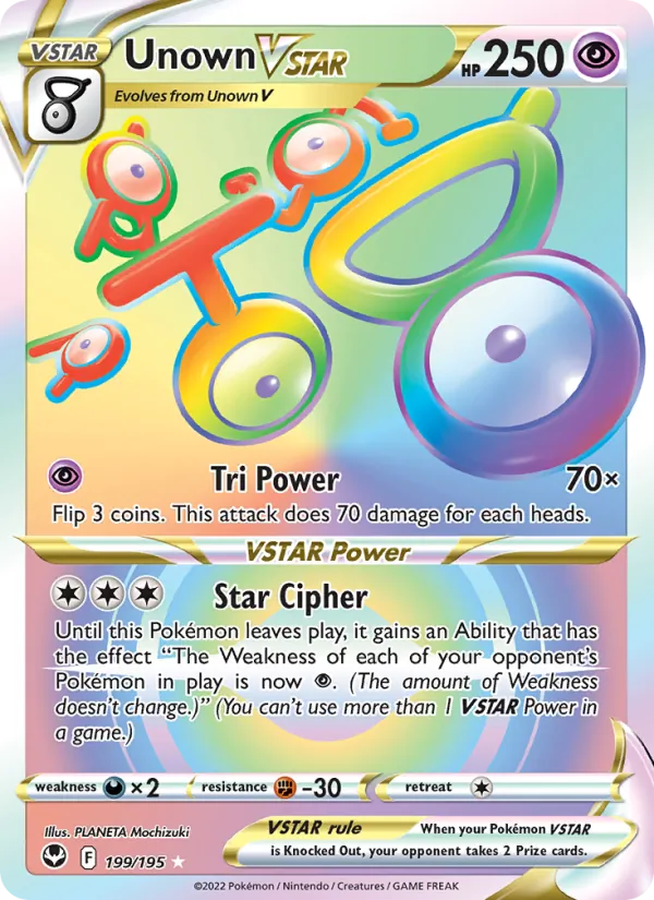 Unown VSTAR 199 · Silver Tempest