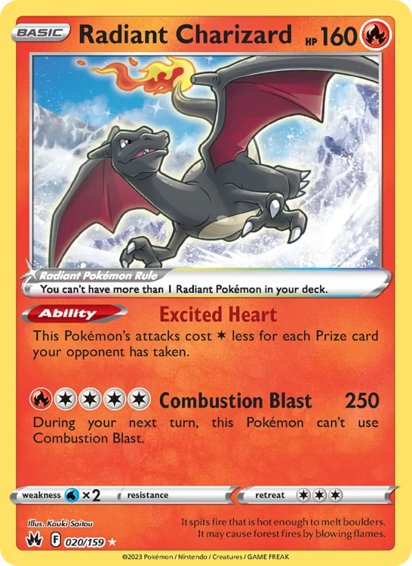 Radiant Charizard 020 · Crown Zenith