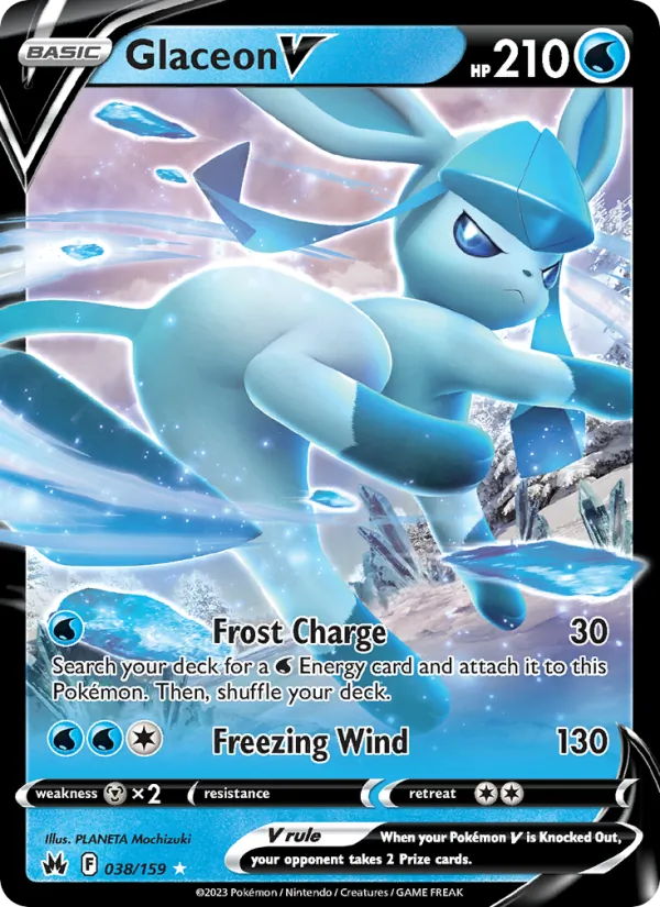 Glaceon V 038 · Crown Zenith