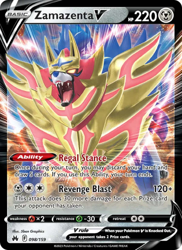 Zamazenta V 098 · Crown Zenith