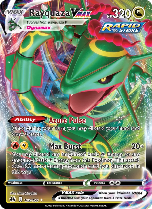 Rayquaza VMAX 102 · Crown Zenith