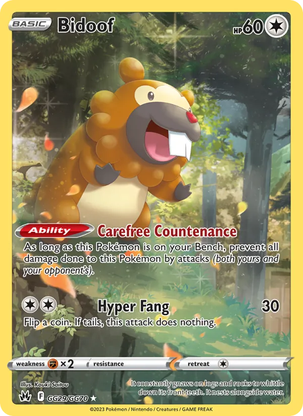Bidoof GG29 · Crown Zenith Galarian Gallery