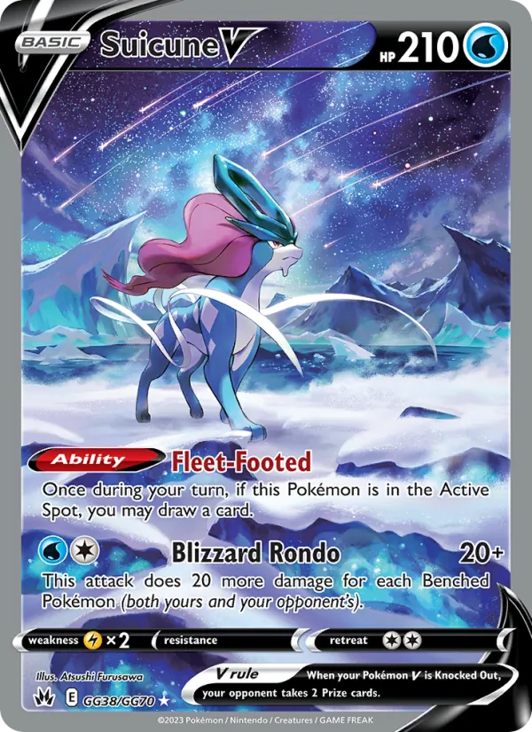 Suicune V GG38 · Crown Zenith Galarian Gallery