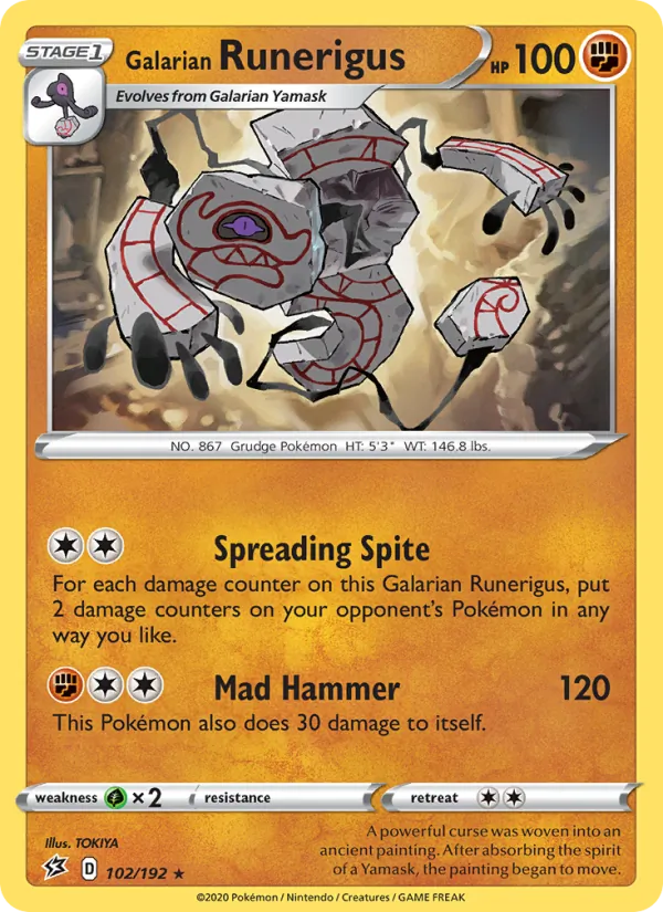 Galarian Runerigus 102 · Rebel Clash