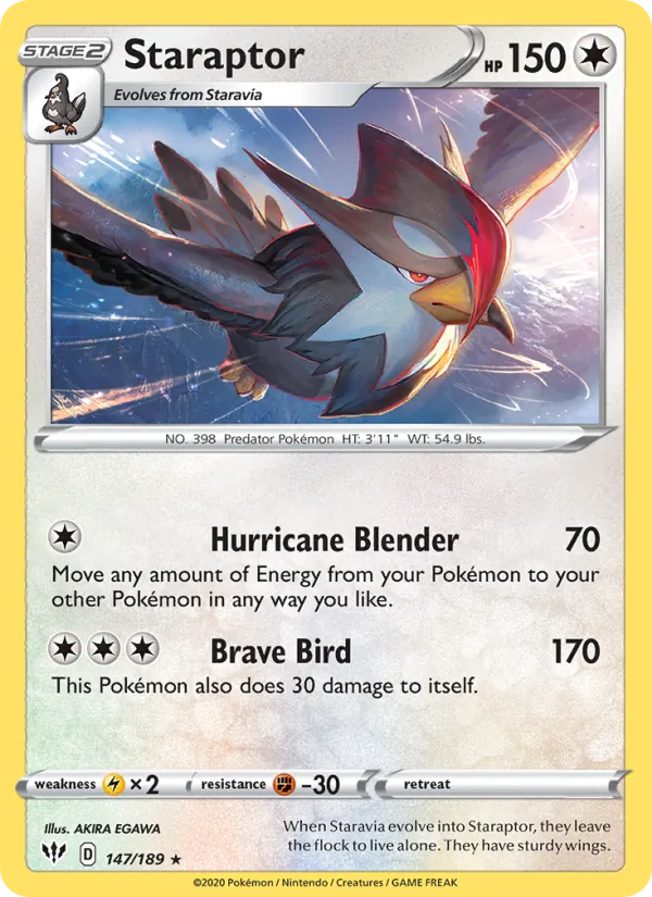 Staraptor 147 · Darkness Ablaze
