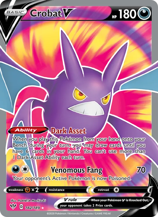 Crobat V 182 · Darkness Ablaze