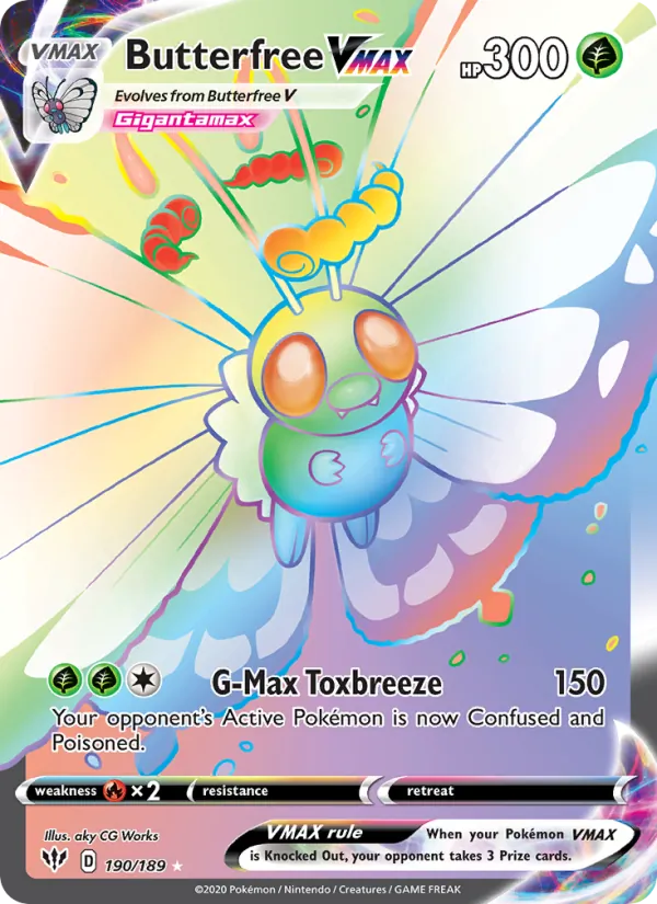 Butterfree VMAX 190 · Darkness Ablaze