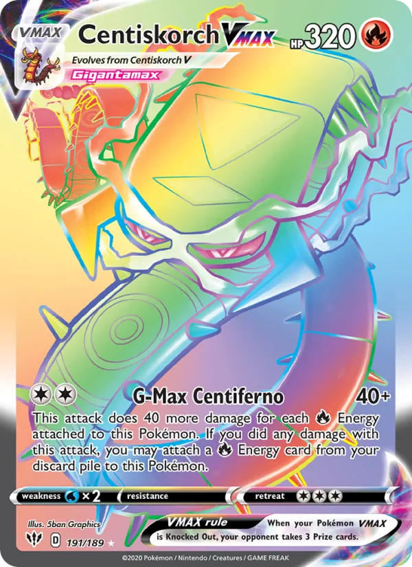 Centiskorch VMAX 191 · Darkness Ablaze