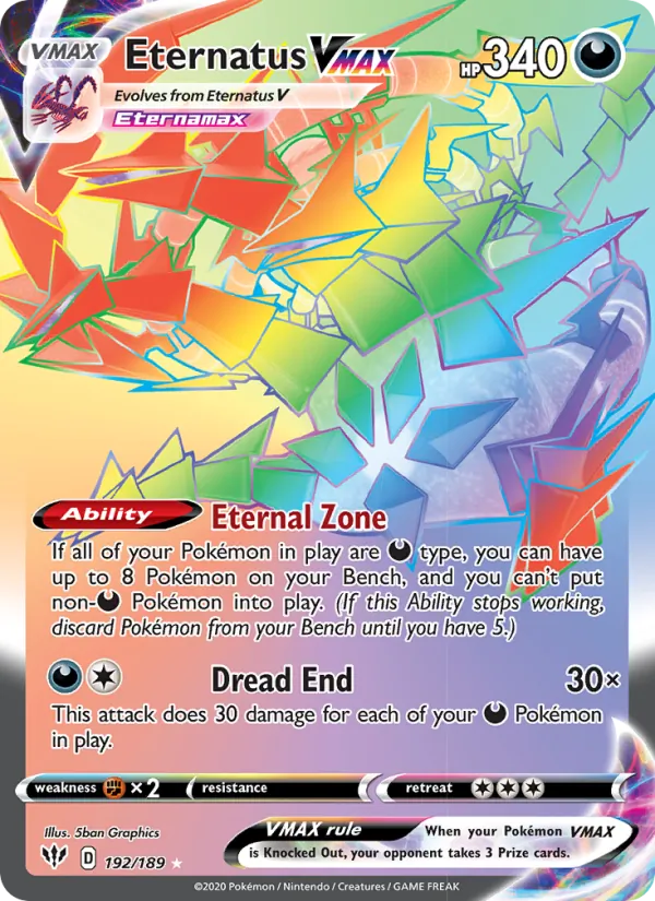 Eternatus VMAX 192 · Darkness Ablaze
