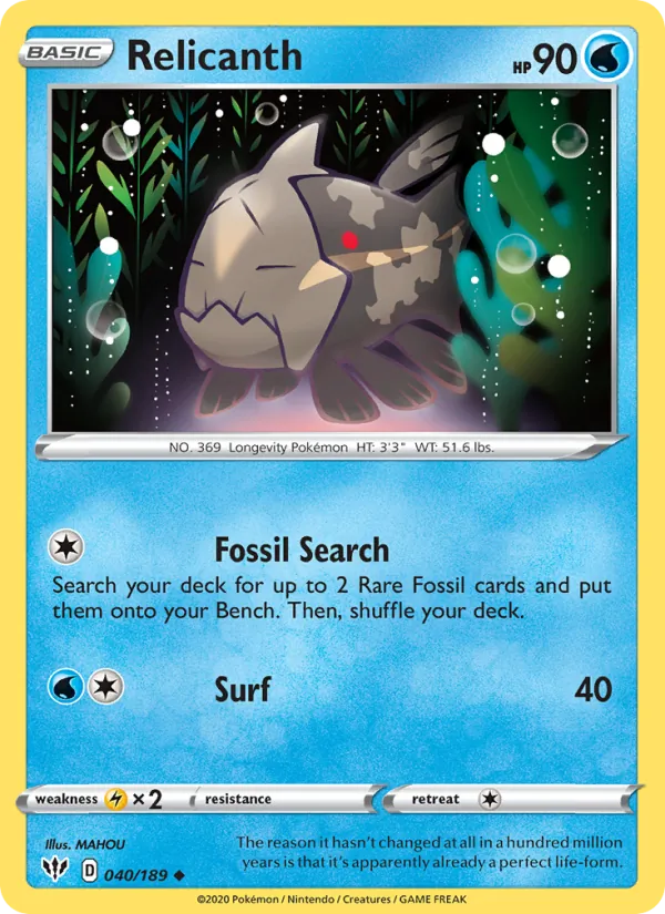 Relicanth 40 · Darkness Ablaze