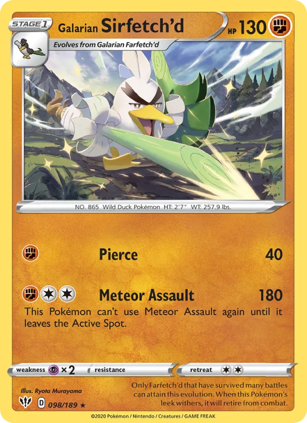 Galarian Sirfetch'd 98 · Darkness Ablaze