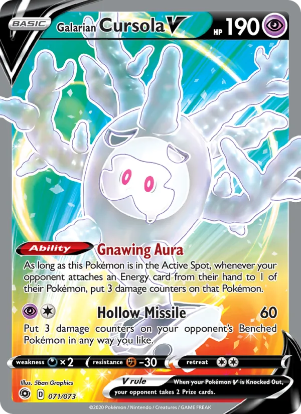 Galarian Cursola V 71 · Champion's Path