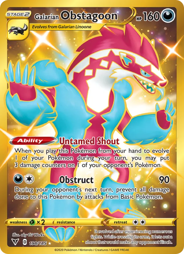 Galarian Obstagoon 198 · Vivid Voltage