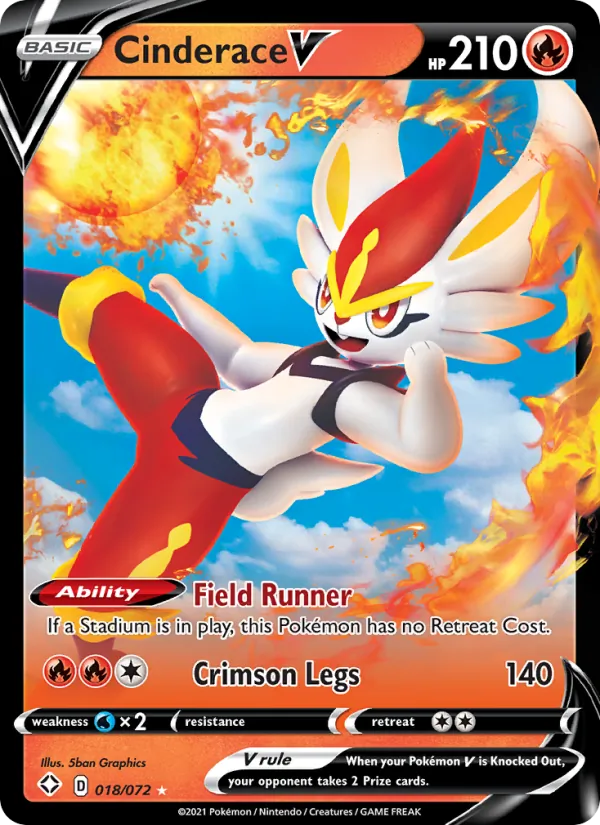 Cinderace V 18 · Shining Fates