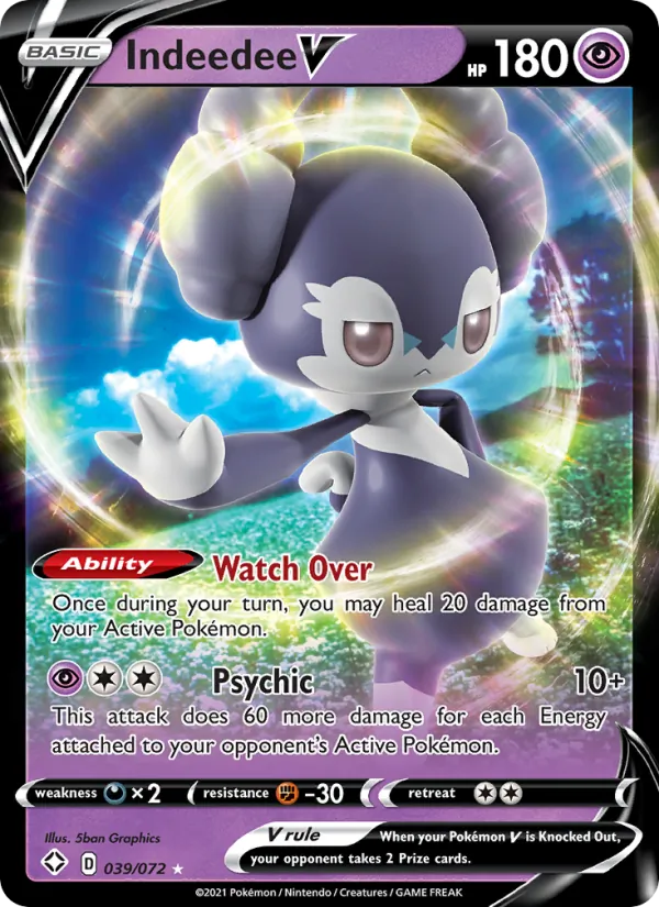 Indeedee V 39 · Shining Fates