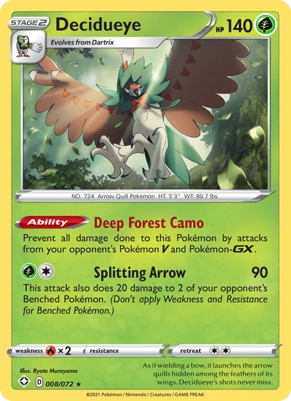 Decidueye 8 · Shining Fates