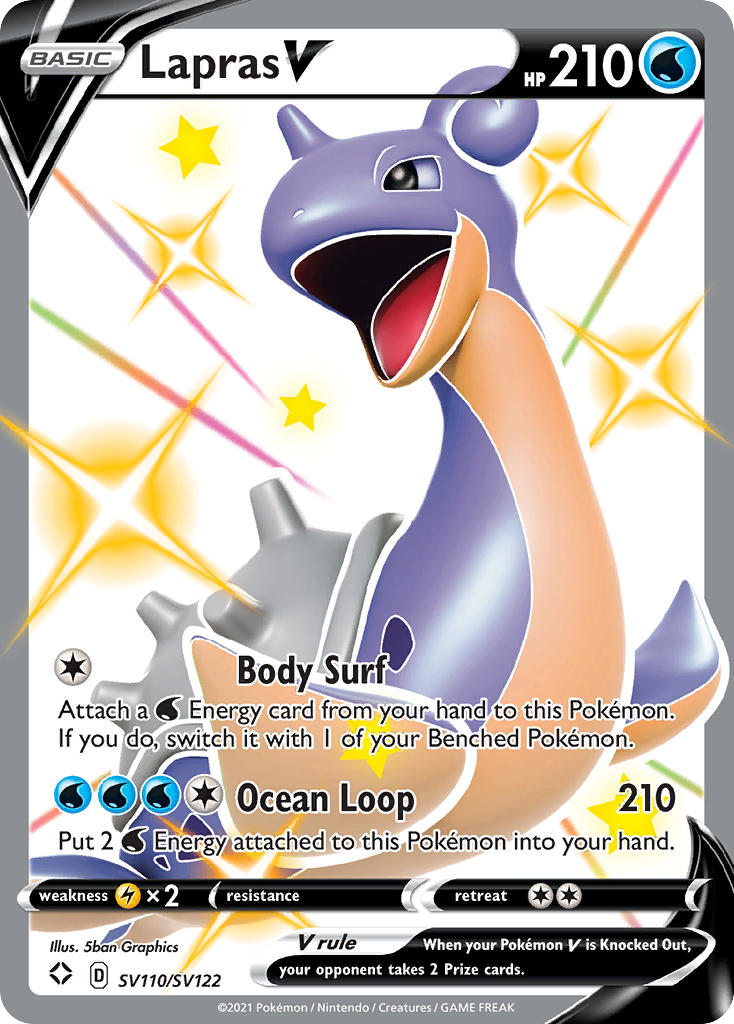 Lapras V SV110 · Shining Fates Shiny Vault