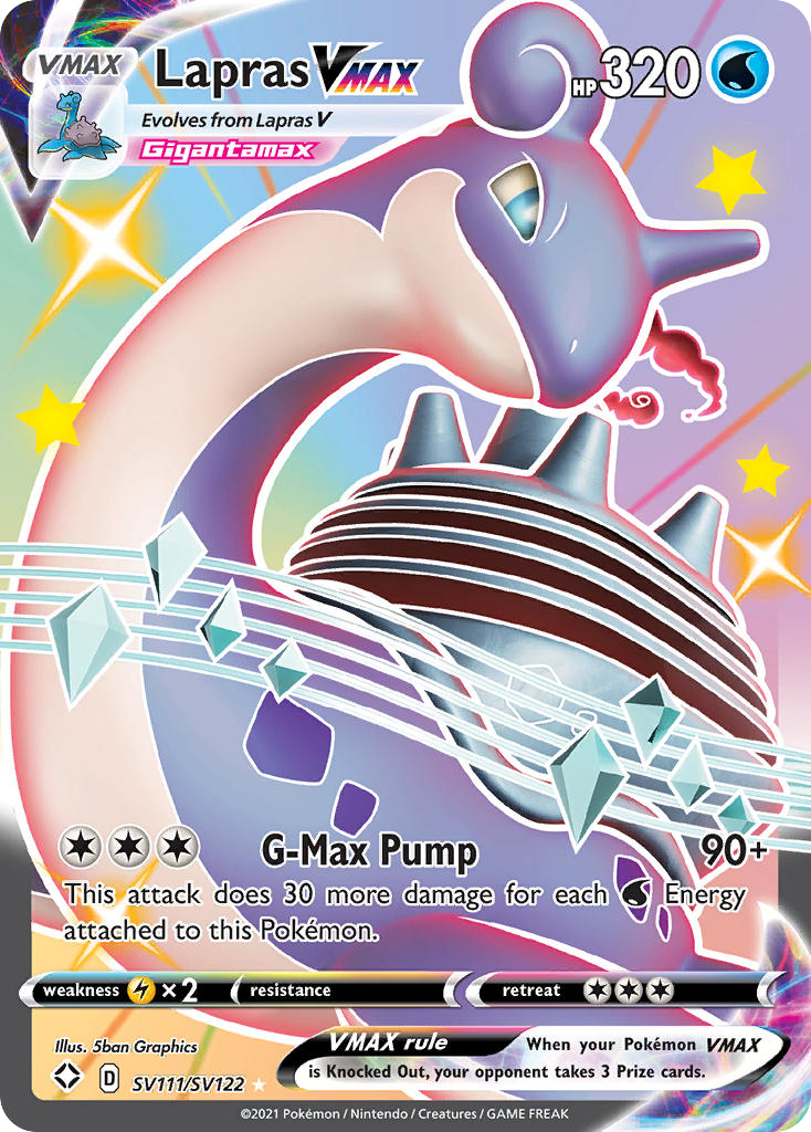 Lapras VMAX SV111 · Shining Fates Shiny Vault