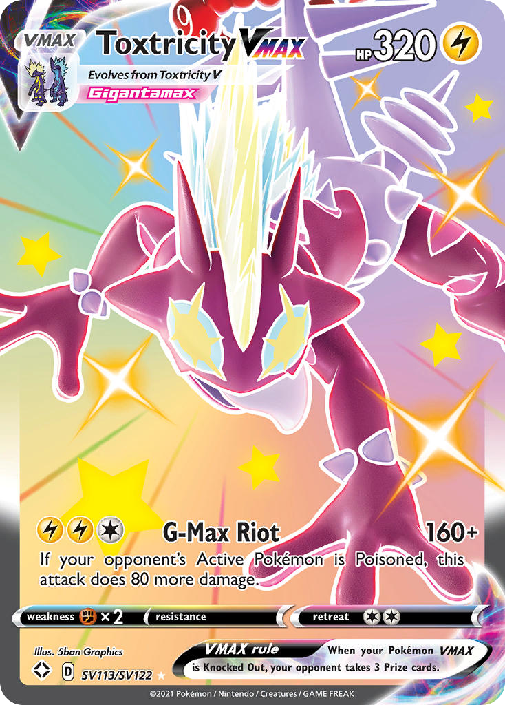 Toxtricity VMAX SV113 · Shining Fates Shiny Vault