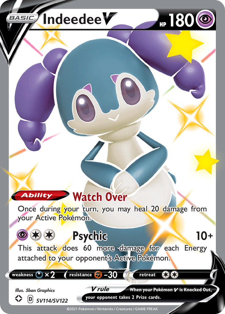Indeedee V SV114 · Shining Fates Shiny Vault