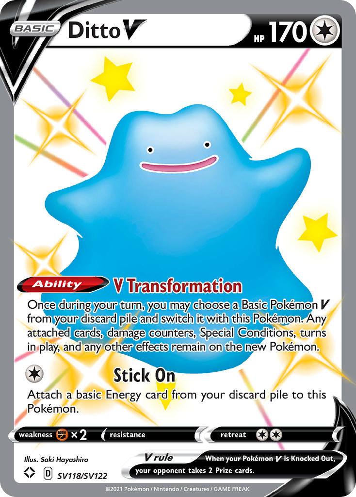 Ditto V SV118 · Shining Fates Shiny Vault