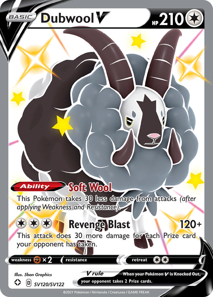 Dubwool V SV120 · Shining Fates Shiny Vault