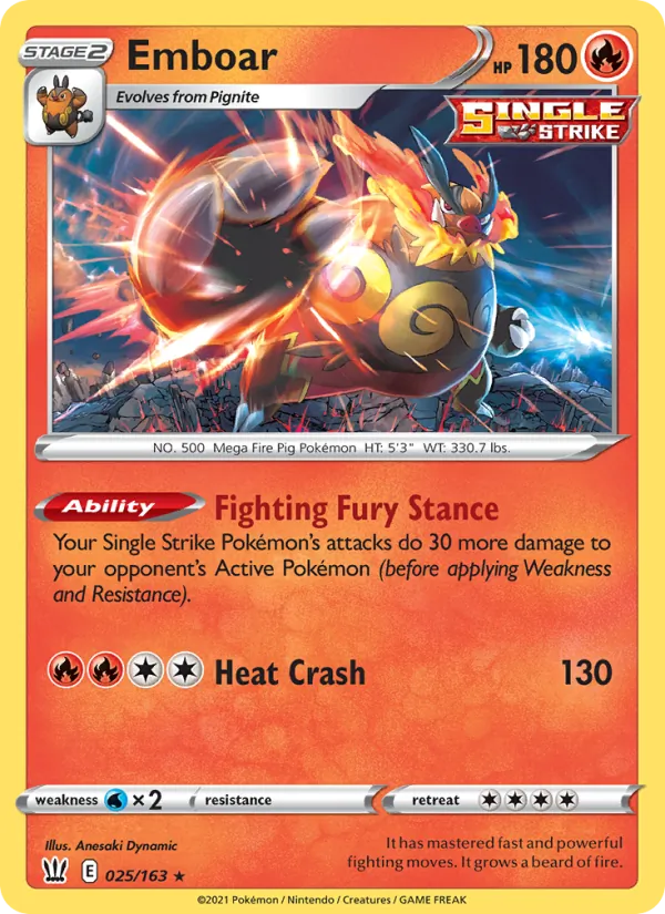Emboar 25 · Battle Styles