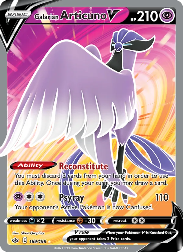 Galarian Articuno V 169 · Chilling Reign