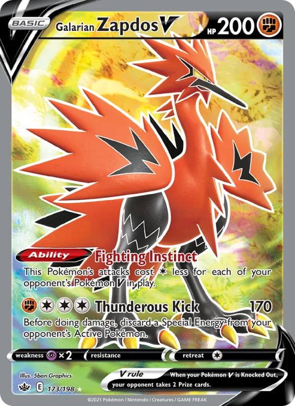 Galarian Zapdos V 173 · Chilling Reign