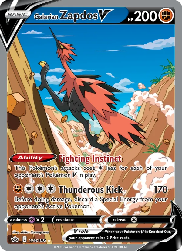 Galarian Zapdos V 174 · Chilling Reign