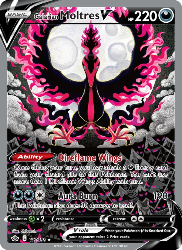 Galarian Moltres V 177 · Chilling Reign